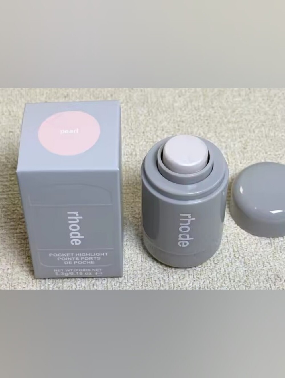 RHODE Pearl Pocket Highlighter Stick — Soft White-Pearl Glow